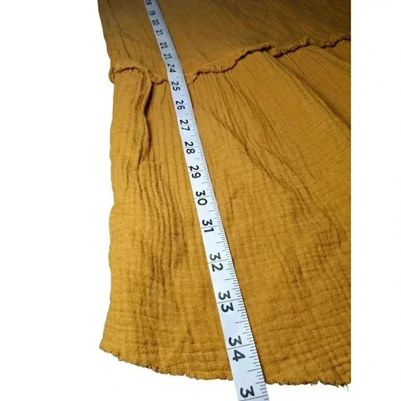 Anthropologie Sz XS Saturday Sunday Lydia Ombre Tunic Boho Dress Gauze Yellow - Picture 9 of 11